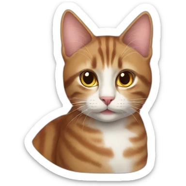 cat with haelthy hart sticker