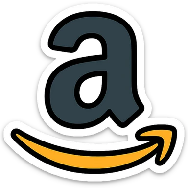 modern simple icon inspired by Amazon logo, suitable for app or website, no text sticker