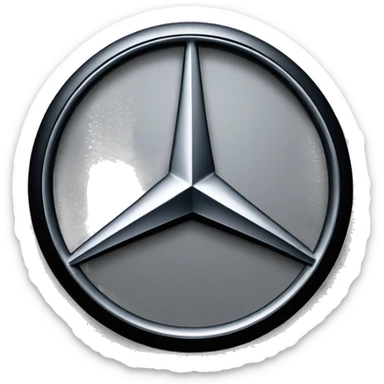 Mercedes benz black logo sticker
