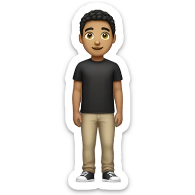 Hispanic male teen with full body sticker