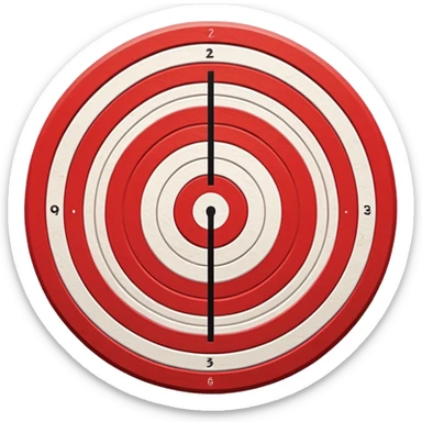 Red-white bullseye target board sticker