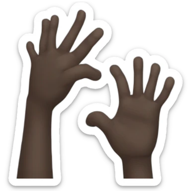 Personne noire choquée avec les mains derrière la tête sticker