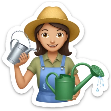 woman gardener  sticker