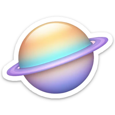Pastel gradient Saturn  sticker