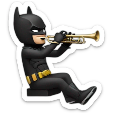 Batman playing clarinet  sticker