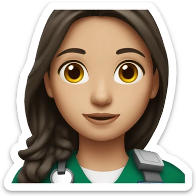 Paramedic brunette sticker