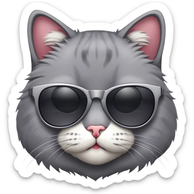 Cat with sunglasses sticker