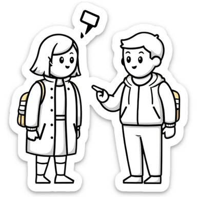 couple with communication problems ignoring each other sticker