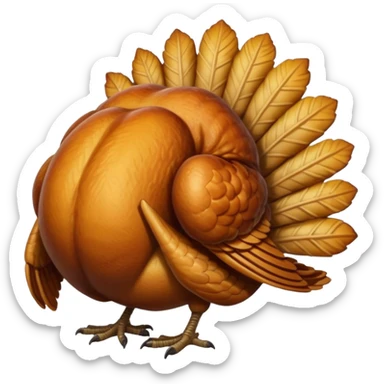 a headless turkey sticker