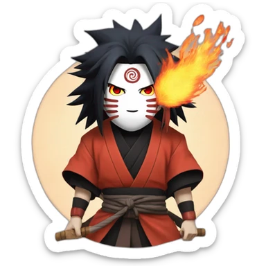 Madara uchiwa fire style jutsu sticker