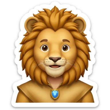 man in lion  costume  sticker