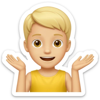 Soccer Player boy dance in yellow dress sticker