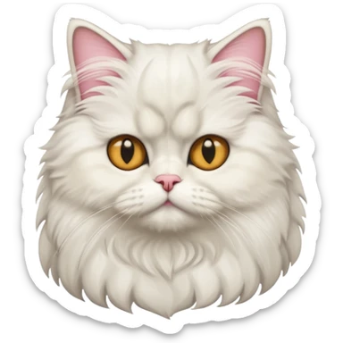 persian cat, half body sticker