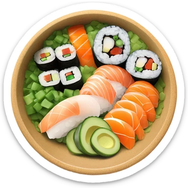 sushi bowl sticker