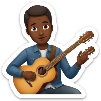 Spanish man playing guitar sticker