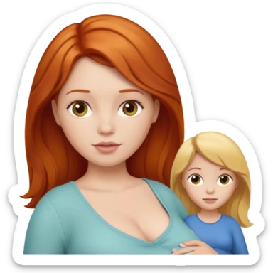 Pregnant redhead, blonde and brunette sticker