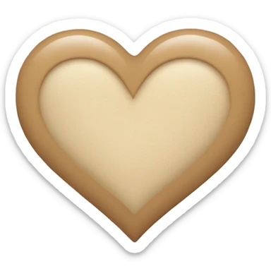 Beige heart sticker