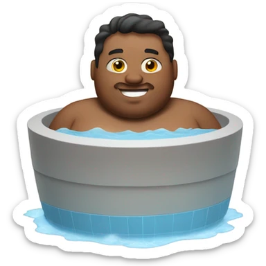 Overweight guy in hot tub sticker