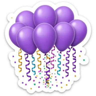 party decor  lilac  sticker