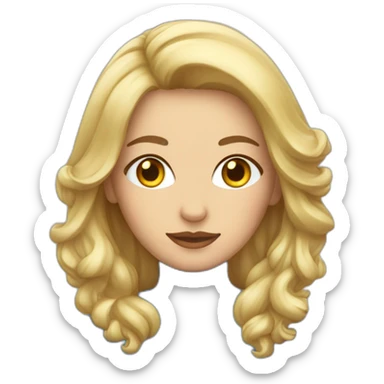 mujer pelo rubio y ojos azules sticker