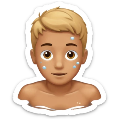 Underwater boy swim sticker