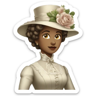 elegant victorian woman sticker