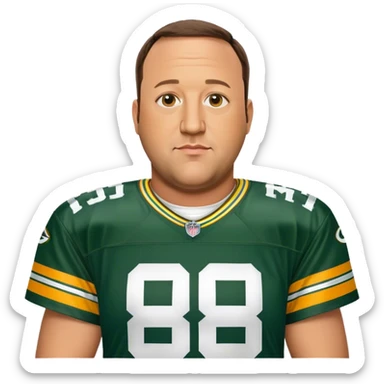 Kevin James as a Green Bay packers fan sticker