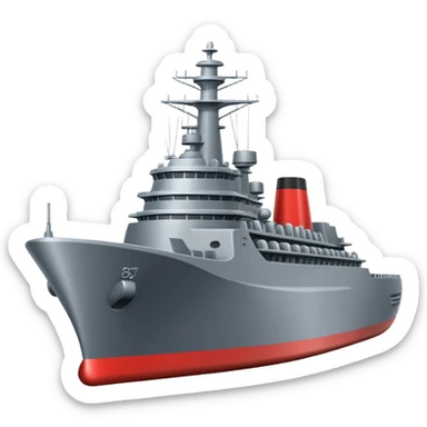 Very realistic American modern warship  sticker