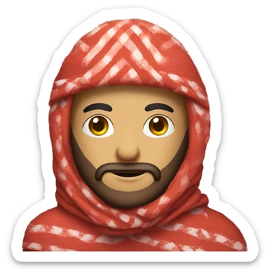 Red Keffiyeh man sticker