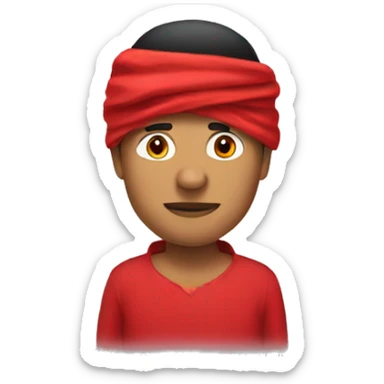 Mexican man with a red cloth on his head sticker