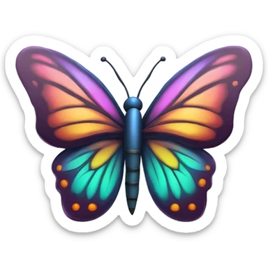 Mariposa fumando sticker