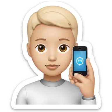 AI companion on the phone  sticker