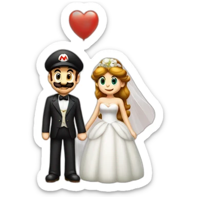 Mario and Luigi marry sticker