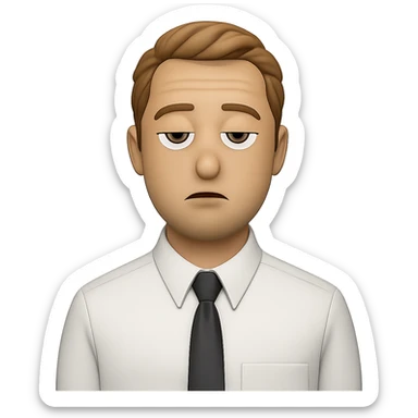 Change facial expression to bored, keep transparent background, maintain the same style as the reference image. sticker