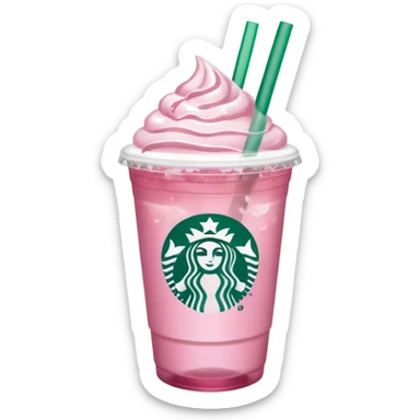 pink drink from star bucks that has the logo no whip cream sticker
