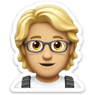 guy named marc with blonde hair and he loved programming in rust sticker