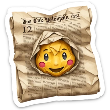 newspaper no face sticker