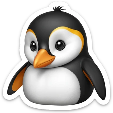 side eyeing penguin sticker