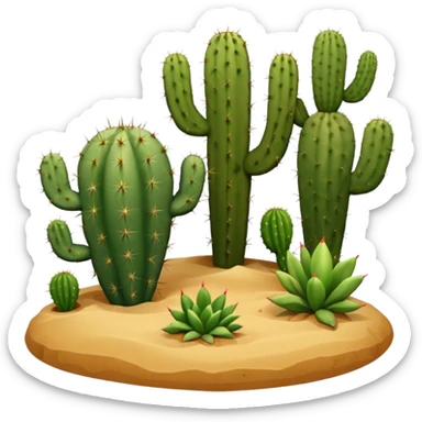 desert iwth cactus sticker