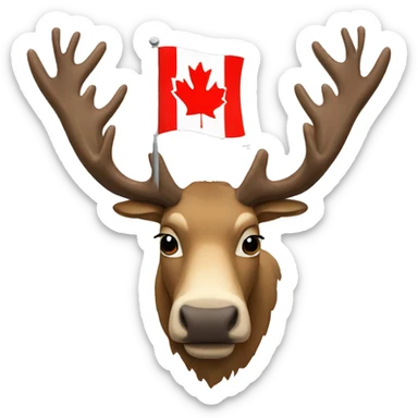 Mooose with a Canadian flag sticker