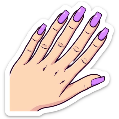 lilac pastel manicure sticker