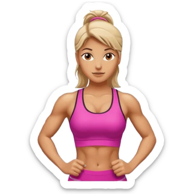 Academia treino  mulher  sticker