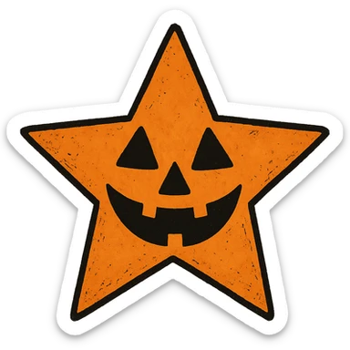 Halloween star, no background sticker