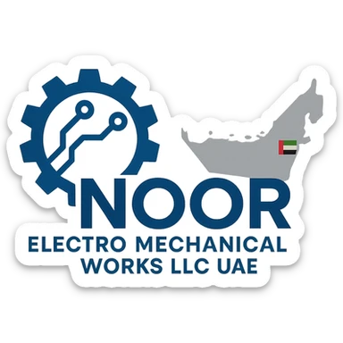 create a logo for company named Noor Electro mechanical Works LLC UAE  sticker
