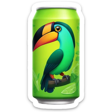 Thai lime toucan Energy Drink can  sticker