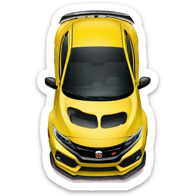 Yellow civic type r sticker
