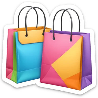 2 beautiful shopping bag sticker