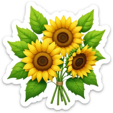 bouquet of sunflower sticker