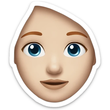 Girl long straight redhead with pale blue eyes sticker