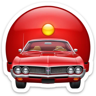 red ford torine from starsky and hutch with flashing light on top sticker